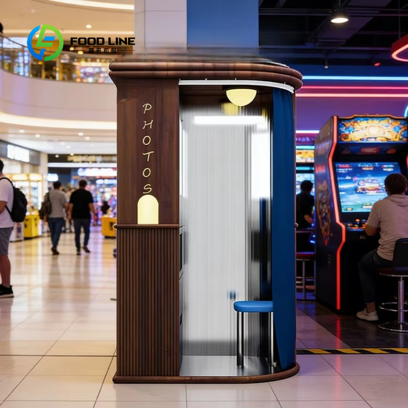 Commercial Printing Photoshop - Photomaton personnalisé encastré, design nordique vintage,
